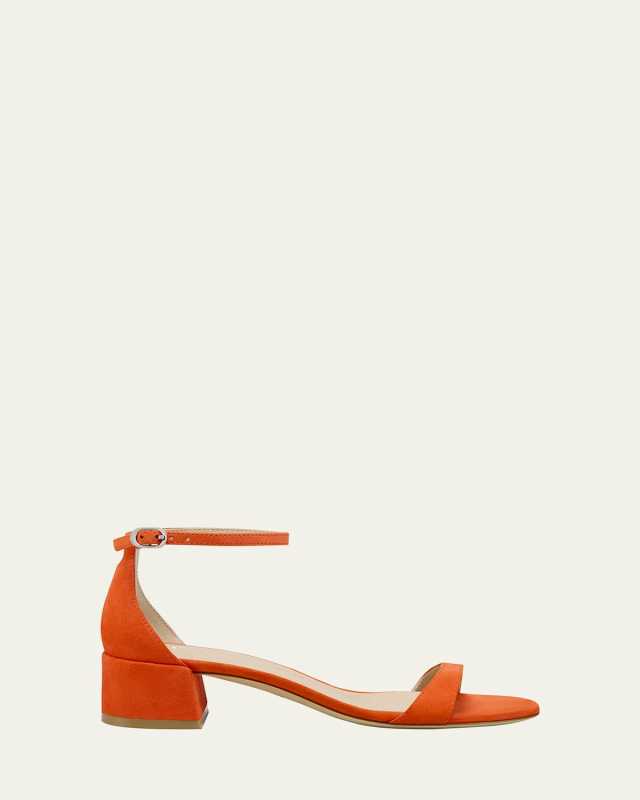 Nudist Suede Ankle-Strap Sandals